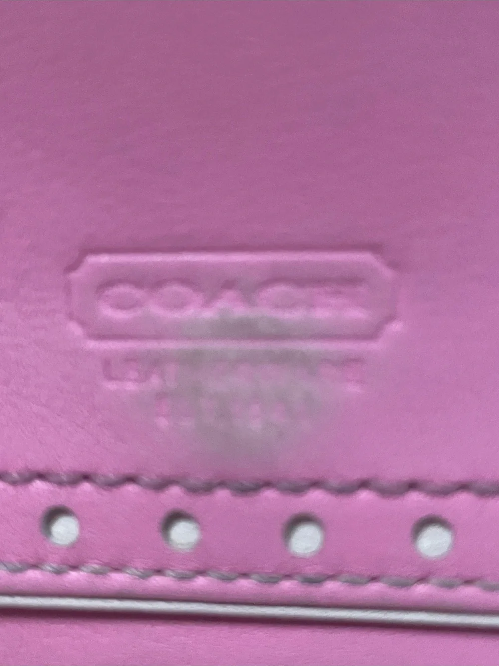 Coach pink leather